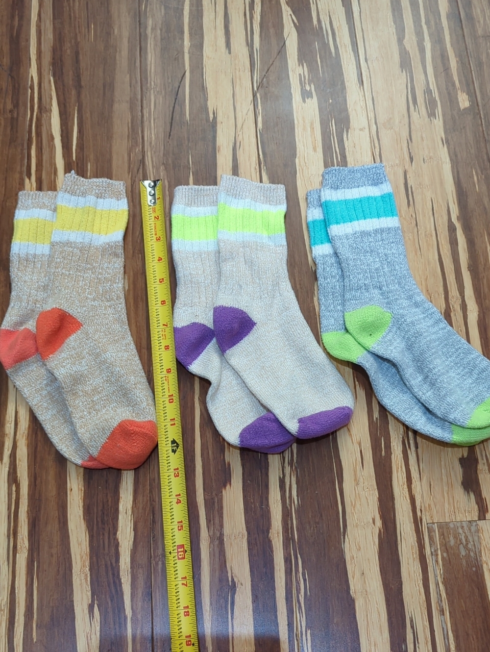 Set of Crew Socks - Neutral with Fun Color Accents